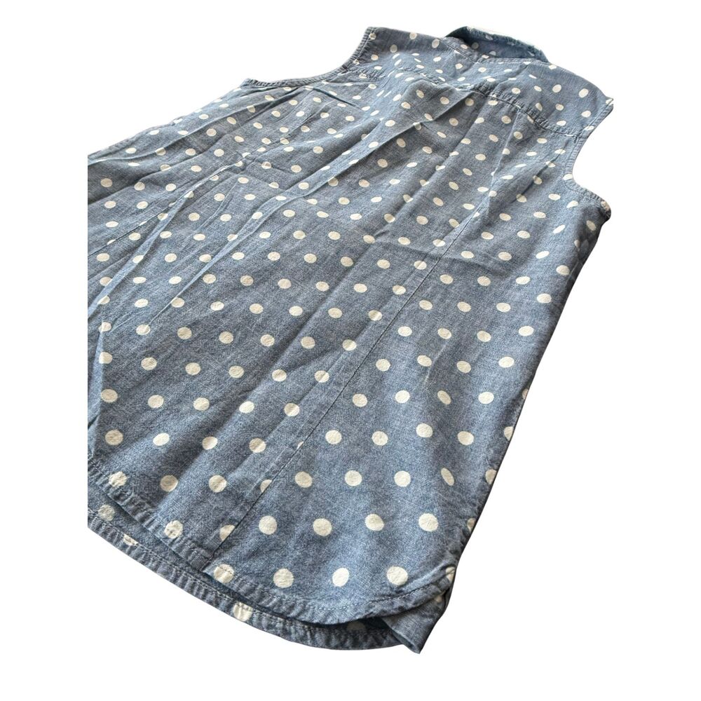 Tommy Hilfiger Polka Dot Button Down Sleeveless Top size Medium - Picture 3 of 4